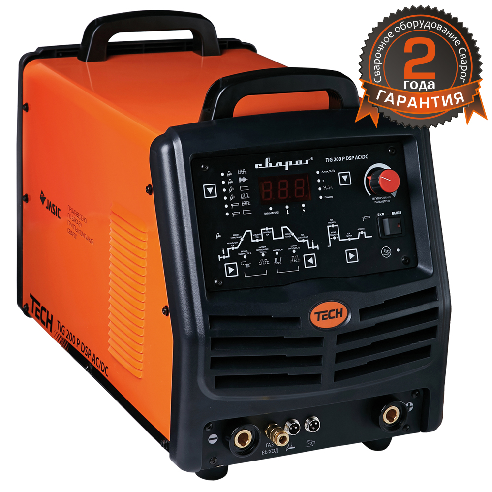 Аппарат аргонодуговой сварки "Сварог" TECH TIG 200 P DSP AC/DC (E104)